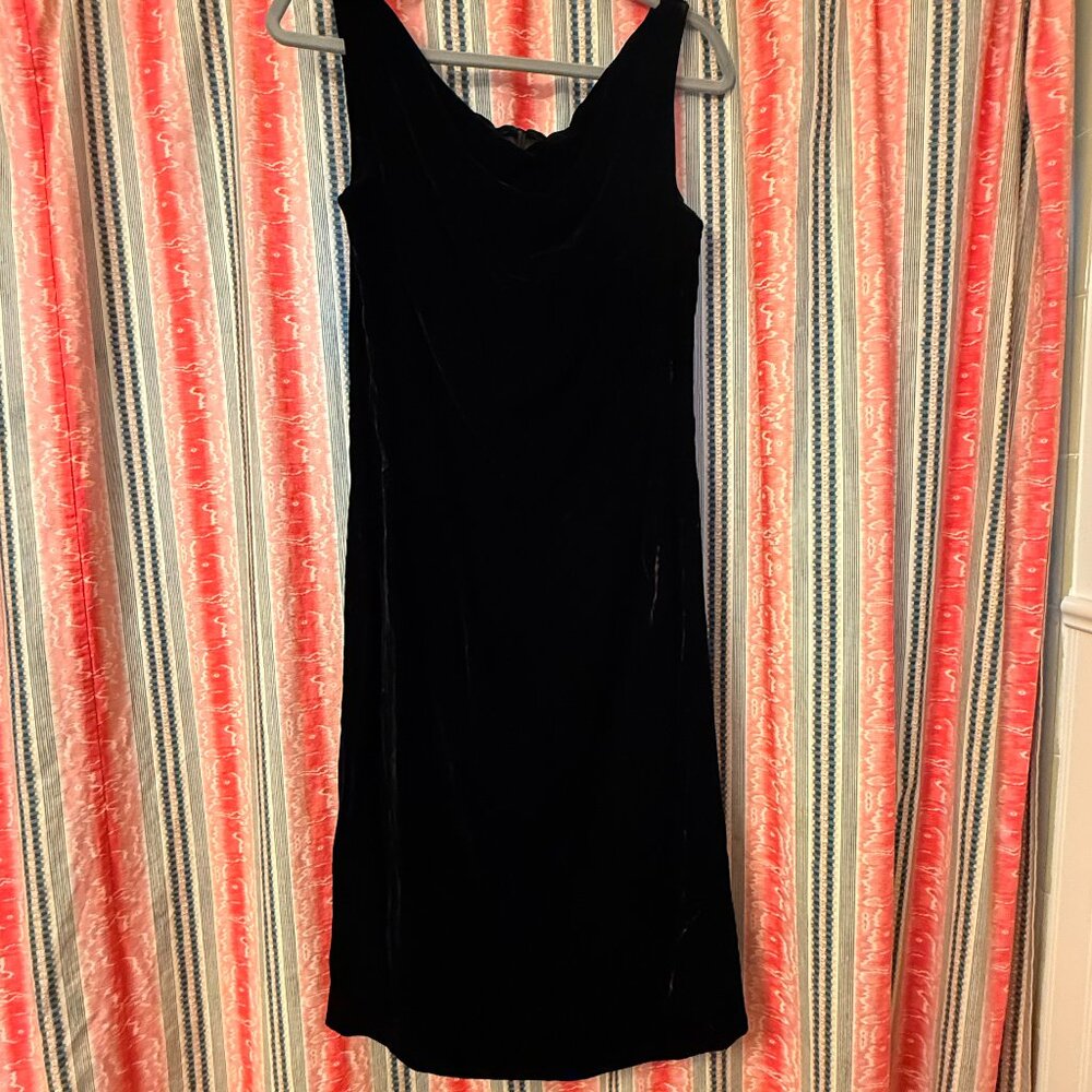 NWT Alexander McQueen 2007 Black Velvet Cocktail Dress